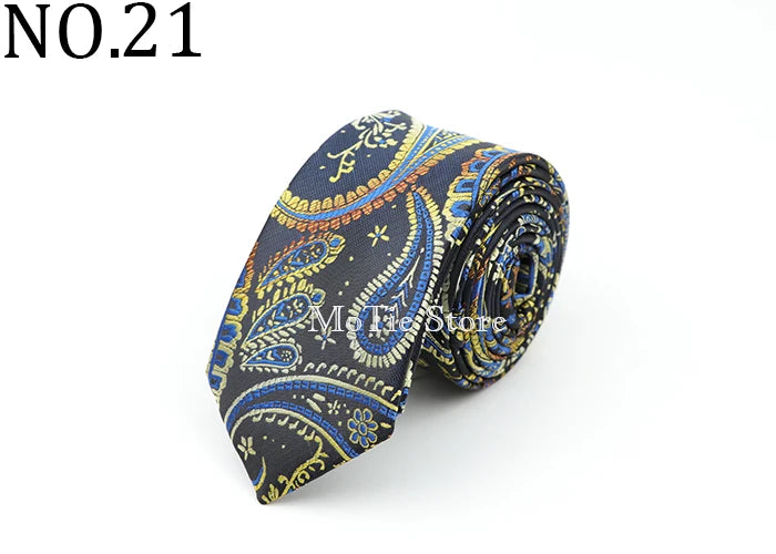 Tie For Men Classic Business Paisley Floral Stripe Plaid Dots 6cm Jacquard Necktie Accessories Daily Wear Cravat Wedding Dress