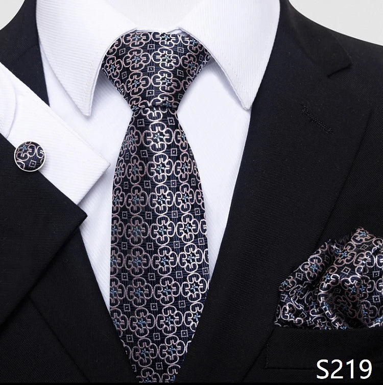 Tie For Men Blue Gold 65 Colors Sale Wedding Present Tie Pocket Squares Set Necktie Suit Accessories Fit Group Holiday Party