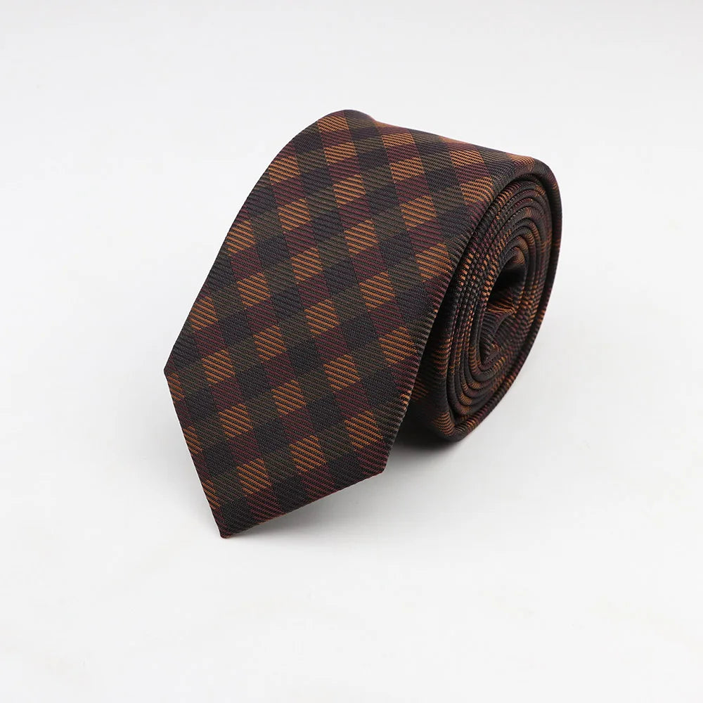 Tie For Men Classic Business Paisley Floral Stripe Plaid Dots 6cm Jacquard Necktie Accessories Daily Wear Cravat Wedding Dress