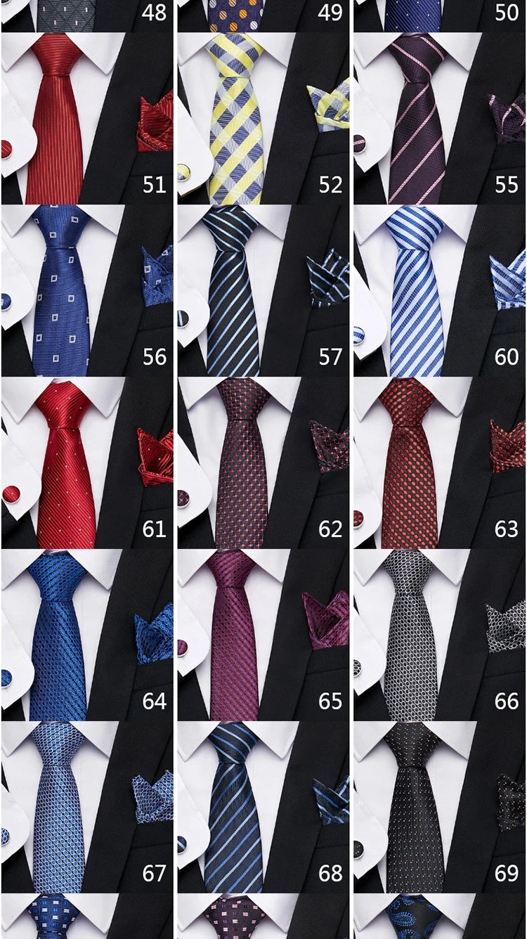 Tie For Men Blue Gold 65 Colors Sale Wedding Present Tie Pocket Squares Set Necktie Suit Accessories Fit Group Holiday Party