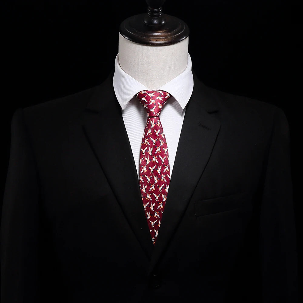 New men's fashion print tie Hand-made 8cm silk necktie Paisley floral geometric Neck Tie for business party wedding gift