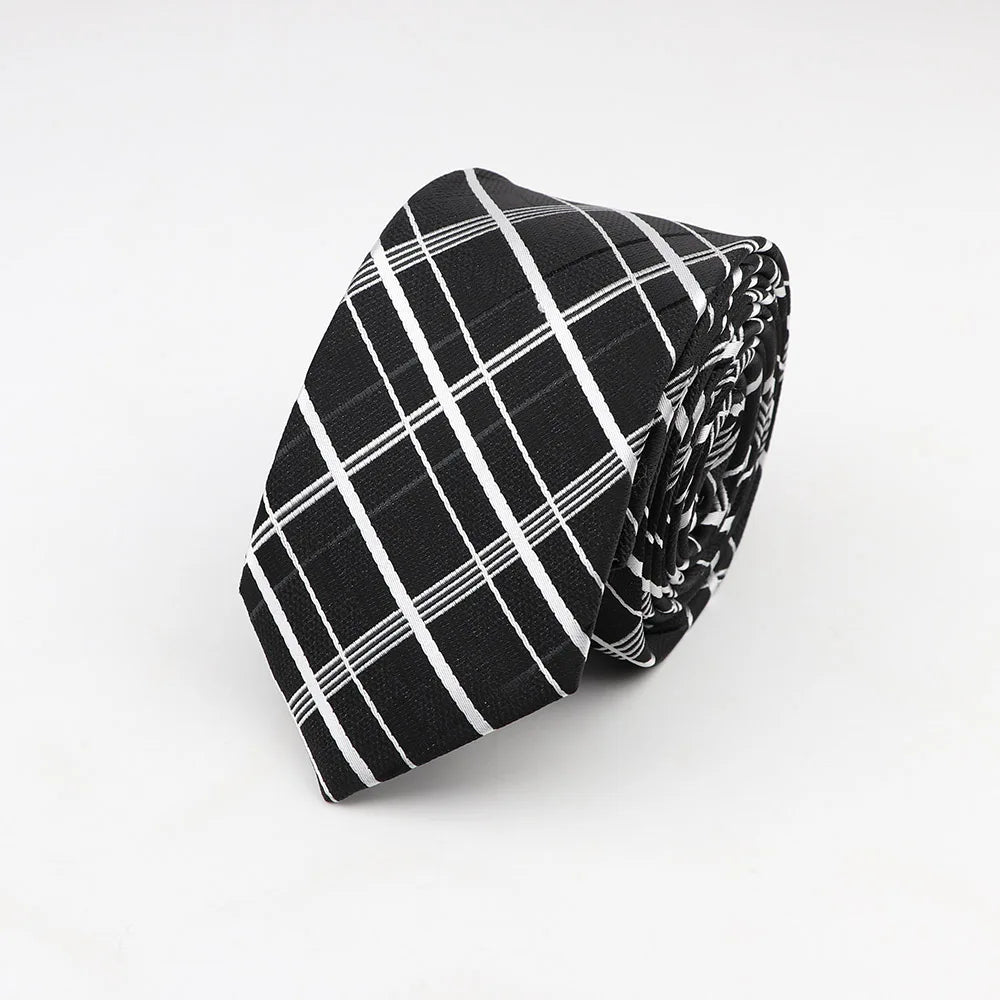 Tie For Men Classic Business Paisley Floral Stripe Plaid Dots 6cm Jacquard Necktie Accessories Daily Wear Cravat Wedding Dress