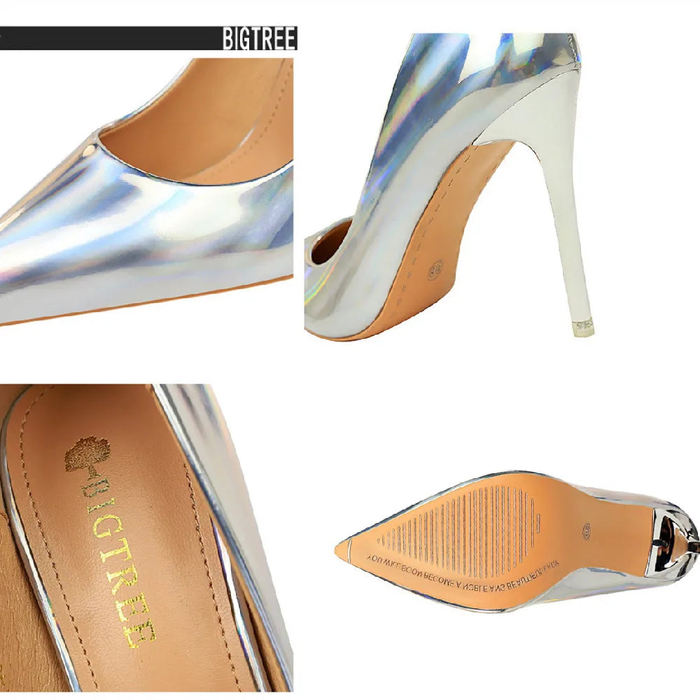 1829-2 High Quality High Heels Shoes for Women Size 34-43 4 Inches Spike Heel Pointed Toe Ladies Heel Shoes Pumps Women Shoes