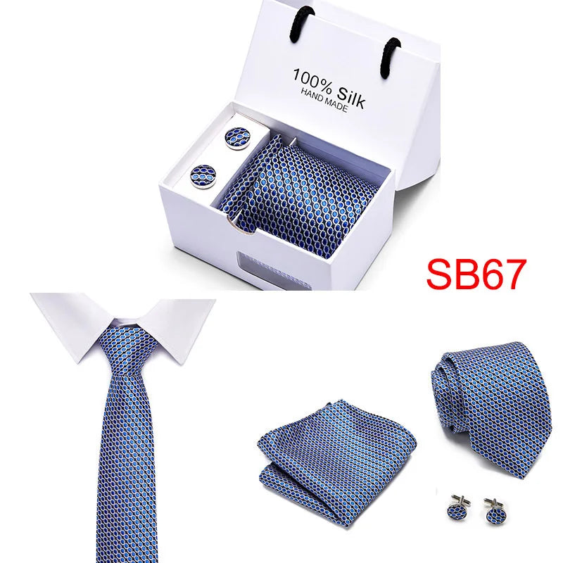High Quality Silk Ties for Men 145cm Long Fashion Red Necktie 7.5cm Wide Formal Plaid Men's Tie  Drop Shipping