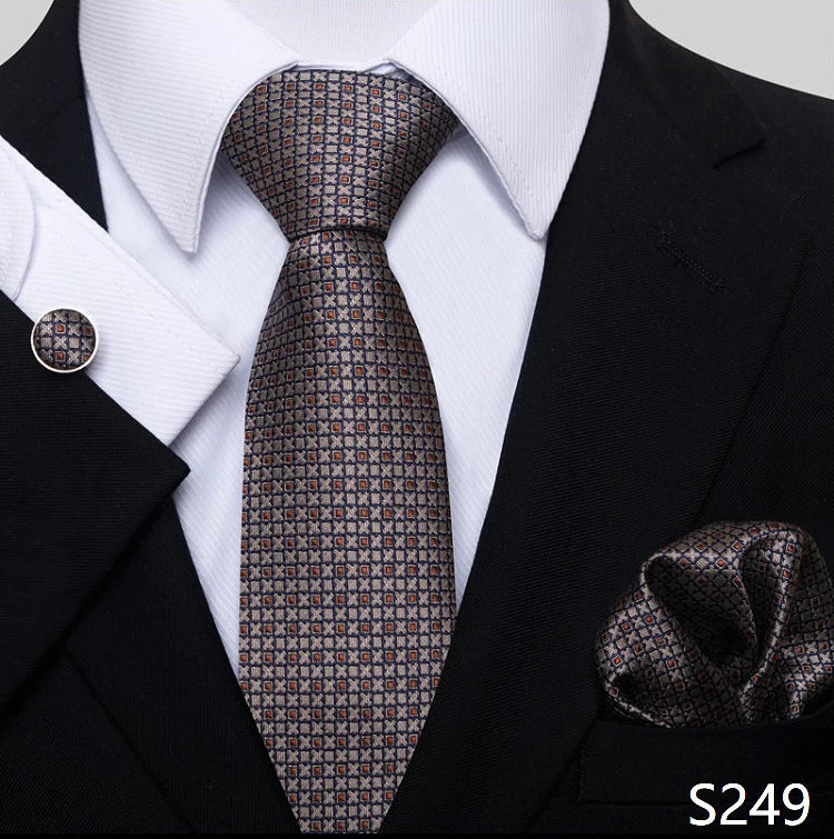 Tie For Men Blue Gold 65 Colors Sale Wedding Present Tie Pocket Squares Set Necktie Suit Accessories Fit Group Holiday Party