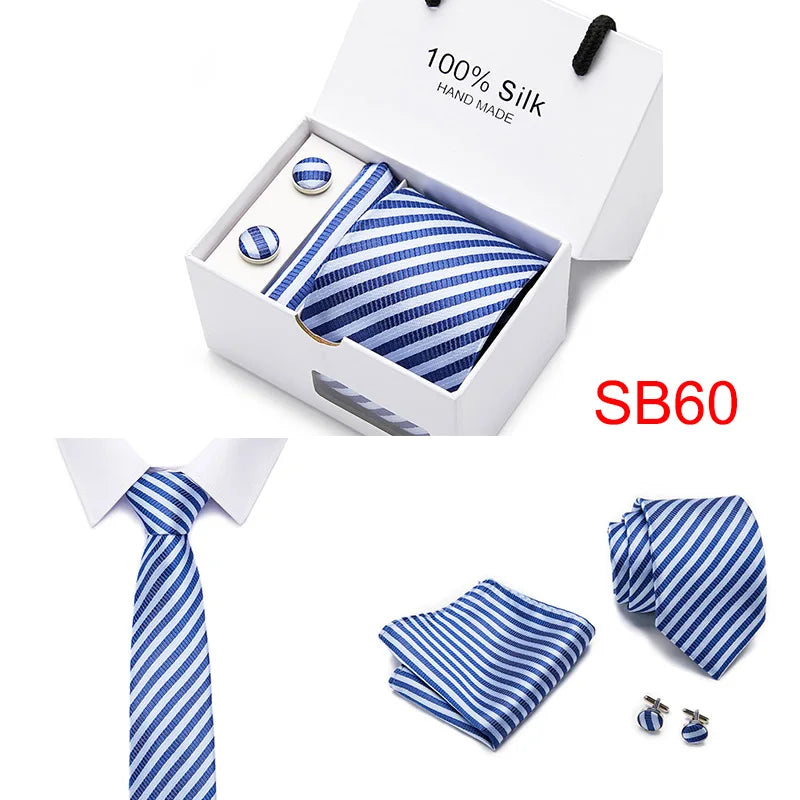 High Quality Silk Ties for Men 145cm Long Fashion Red Necktie 7.5cm Wide Formal Plaid Men's Tie  Drop Shipping