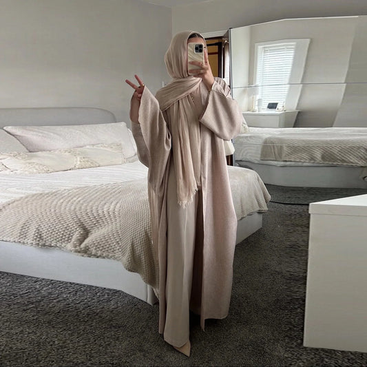Hot Eid Muslim Abaya for Women Cardigan Robe Jalabiya Arabic Ramadan Dresses Modest Morocco Dubai Abayas Kaftan Islam Vestidos