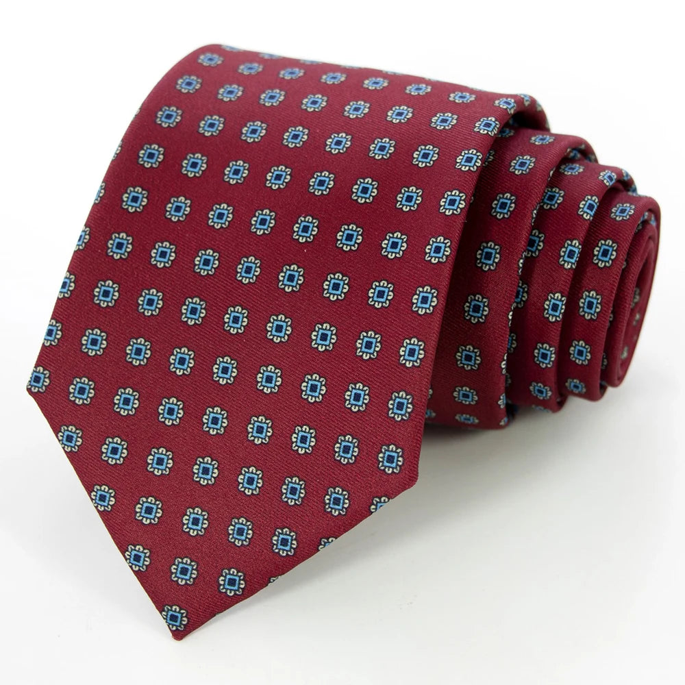 New men's fashion print tie Hand-made 8cm silk necktie Paisley floral geometric Neck Tie for business party wedding gift