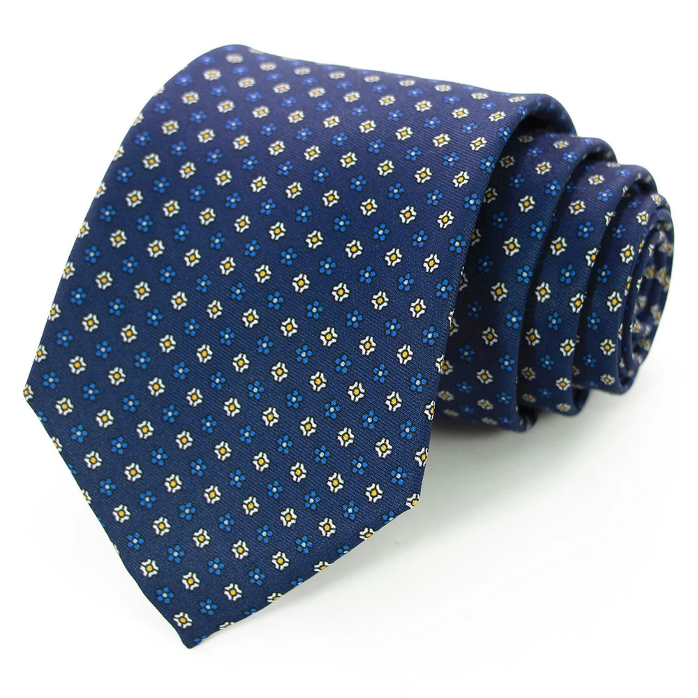 New men's fashion print tie Hand-made 8cm silk necktie Paisley floral geometric Neck Tie for business party wedding gift