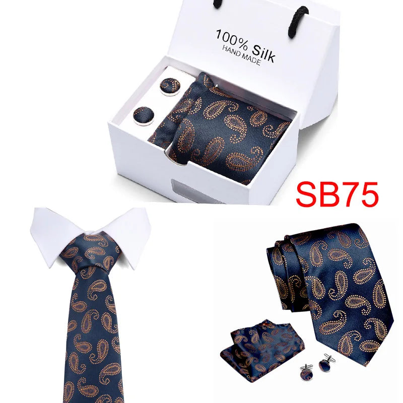 High Quality Silk Ties for Men 145cm Long Fashion Red Necktie 7.5cm Wide Formal Plaid Men's Tie  Drop Shipping