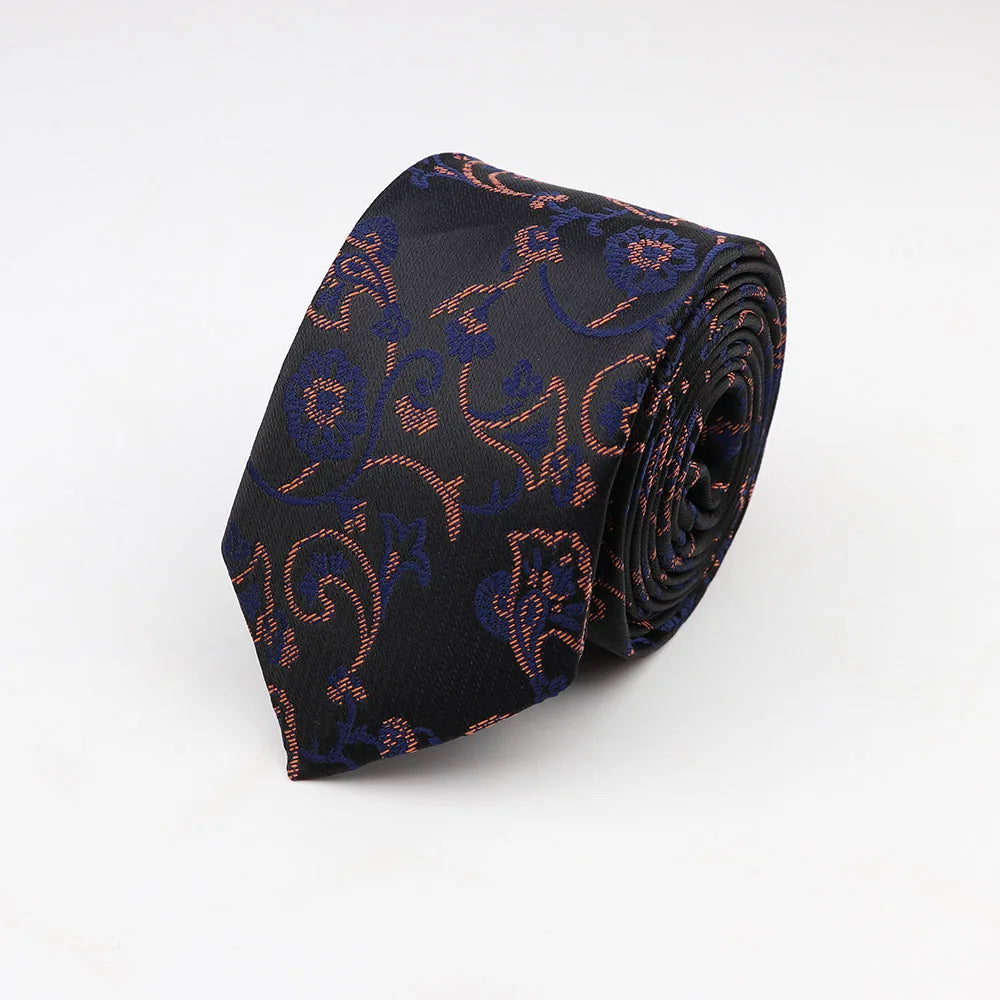 Tie For Men Classic Business Paisley Floral Stripe Plaid Dots 6cm Jacquard Necktie Accessories Daily Wear Cravat Wedding Dress