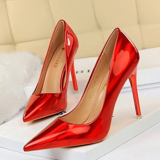 1829-2 High Quality High Heels Shoes for Women Size 34-43 4 Inches Spike Heel Pointed Toe Ladies Heel Shoes Pumps Women Shoes