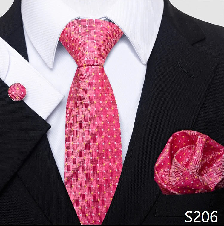 Tie For Men Blue Gold 65 Colors Sale Wedding Present Tie Pocket Squares Set Necktie Suit Accessories Fit Group Holiday Party