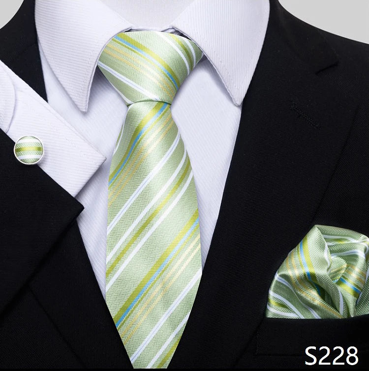 Tie For Men Blue Gold 65 Colors Sale Wedding Present Tie Pocket Squares Set Necktie Suit Accessories Fit Group Holiday Party