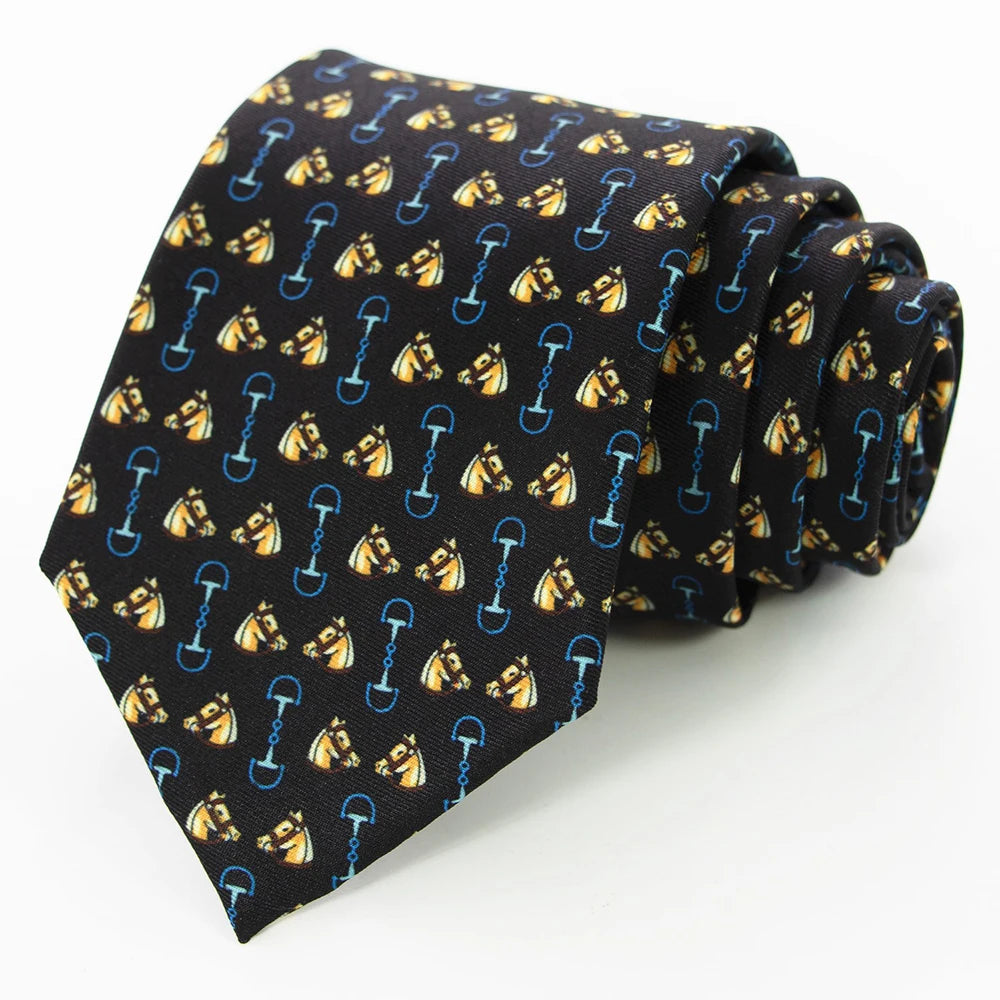 New men's fashion print tie Hand-made 8cm silk necktie Paisley floral geometric Neck Tie for business party wedding gift