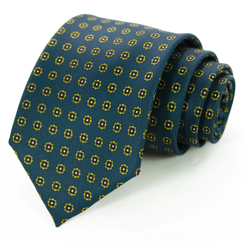 New men's fashion print tie Hand-made 8cm silk necktie Paisley floral geometric Neck Tie for business party wedding gift