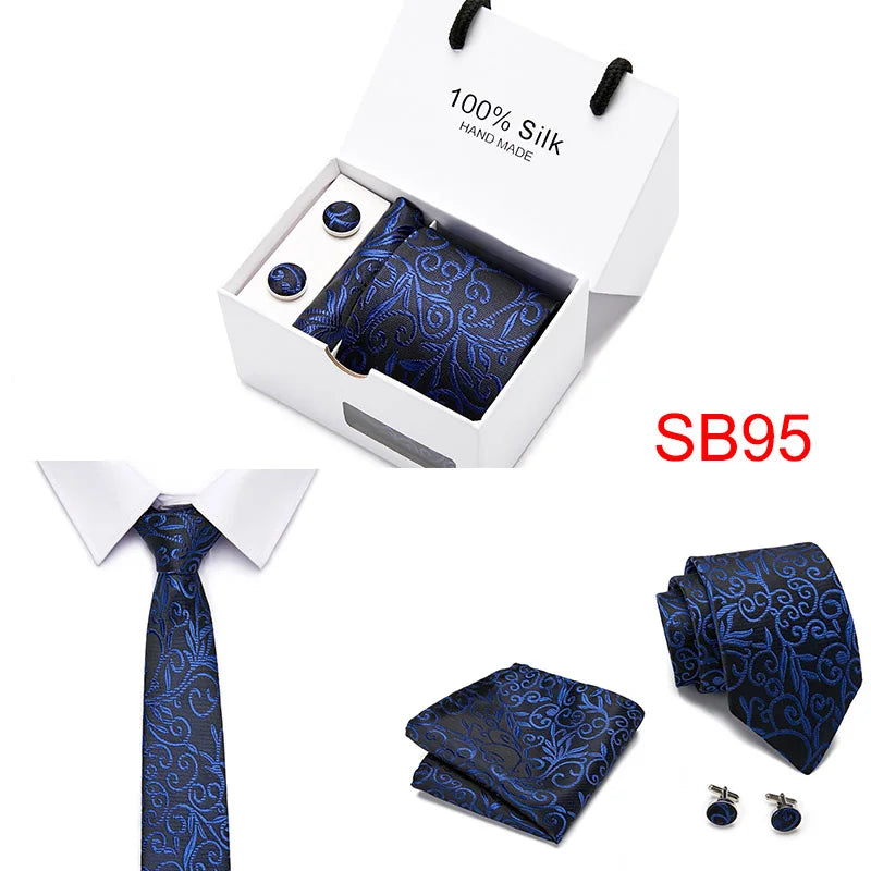 High Quality Silk Ties for Men 145cm Long Fashion Red Necktie 7.5cm Wide Formal Plaid Men's Tie  Drop Shipping