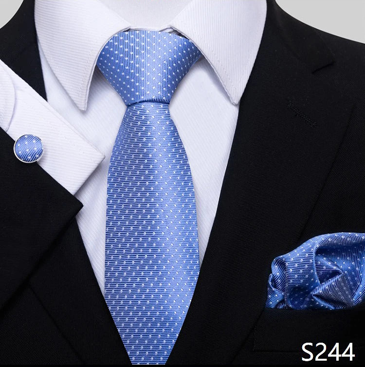 Tie For Men Blue Gold 65 Colors Sale Wedding Present Tie Pocket Squares Set Necktie Suit Accessories Fit Group Holiday Party