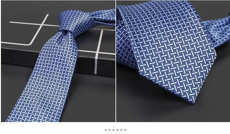 Men Necktie Silk Extended 160 cm Long 8 cm Width Blue Ties Business Wedding Fashion Tall