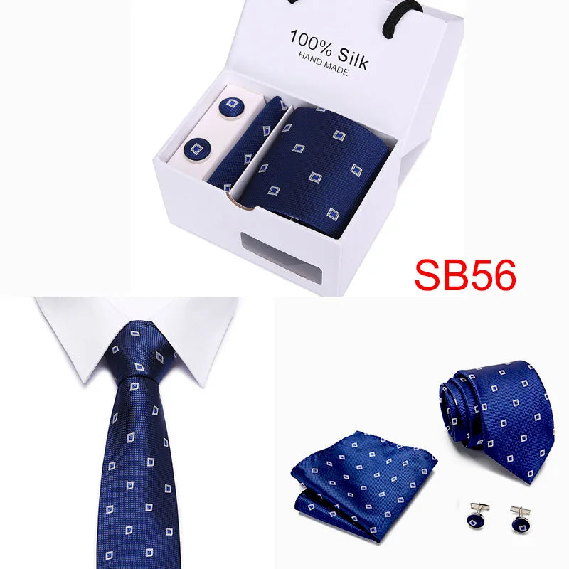 High Quality Silk Ties for Men 145cm Long Fashion Red Necktie 7.5cm Wide Formal Plaid Men's Tie  Drop Shipping