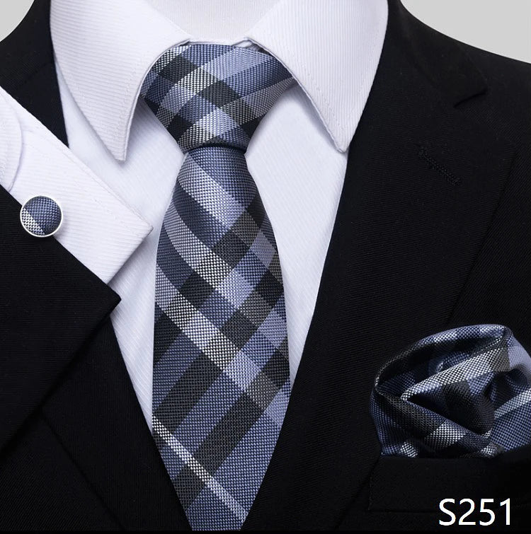 Tie For Men Blue Gold 65 Colors Sale Wedding Present Tie Pocket Squares Set Necktie Suit Accessories Fit Group Holiday Party
