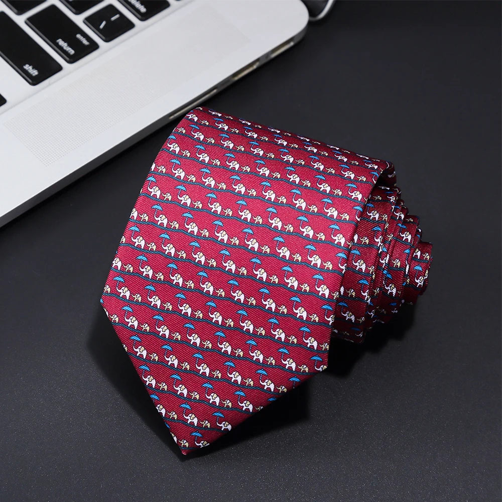 New men's fashion print tie Hand-made 8cm silk necktie Paisley floral geometric Neck Tie for business party wedding gift