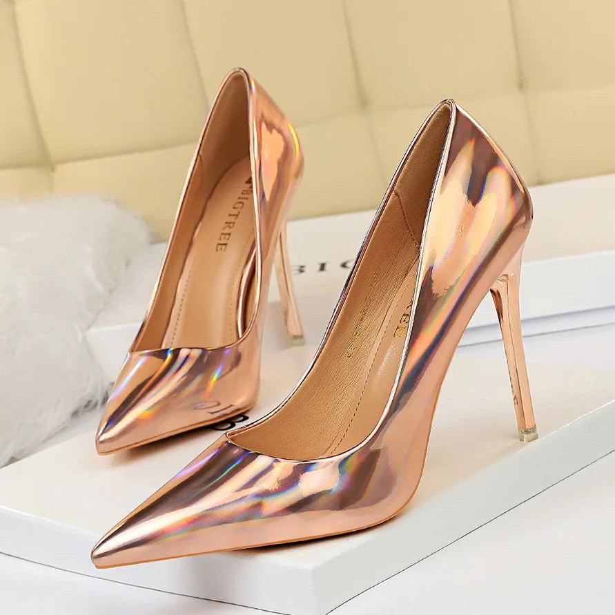 1829-2 High Quality High Heels Shoes for Women Size 34-43 4 Inches Spike Heel Pointed Toe Ladies Heel Shoes Pumps Women Shoes