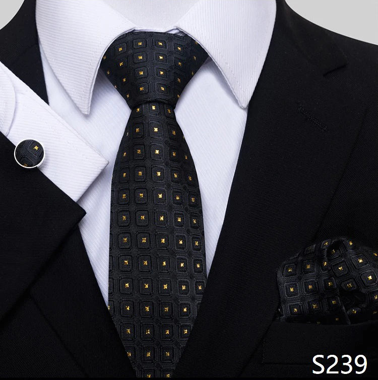 Tie For Men Blue Gold 65 Colors Sale Wedding Present Tie Pocket Squares Set Necktie Suit Accessories Fit Group Holiday Party