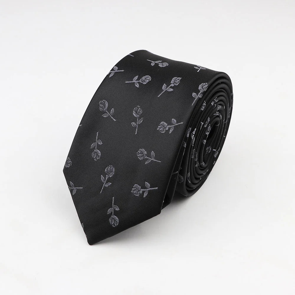 Tie For Men Classic Business Paisley Floral Stripe Plaid Dots 6cm Jacquard Necktie Accessories Daily Wear Cravat Wedding Dress