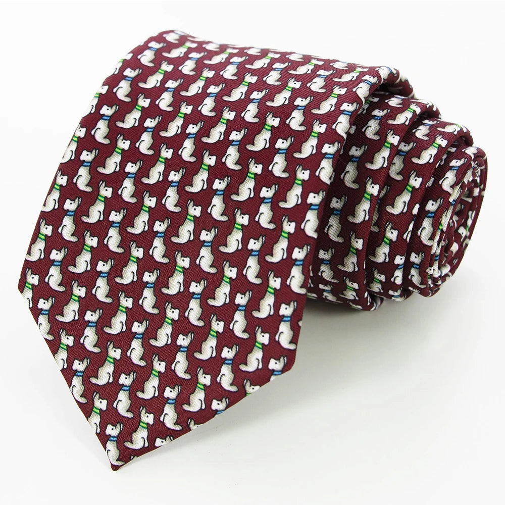 New men's fashion print tie Hand-made 8cm silk necktie Paisley floral geometric Neck Tie for business party wedding gift
