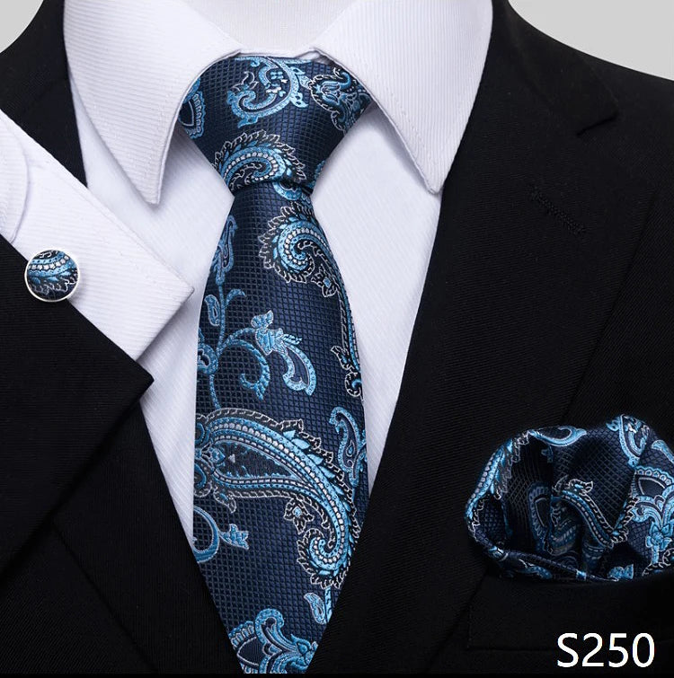 Tie For Men Blue Gold 65 Colors Sale Wedding Present Tie Pocket Squares Set Necktie Suit Accessories Fit Group Holiday Party