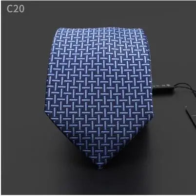 Men Necktie Silk Extended 160 cm Long 8 cm Width Blue Ties Business Wedding Fashion Tall