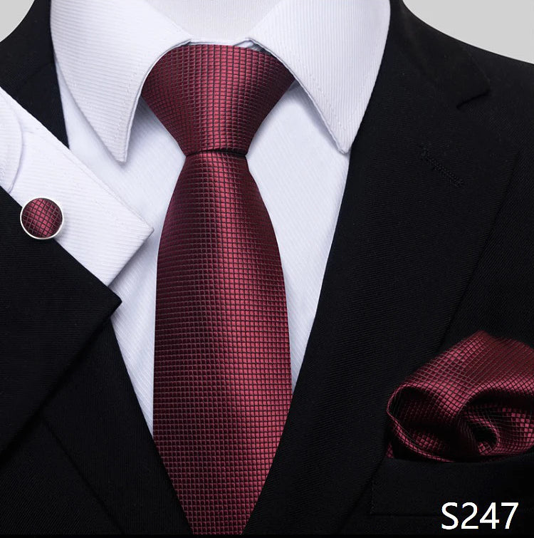 Tie For Men Blue Gold 65 Colors Sale Wedding Present Tie Pocket Squares Set Necktie Suit Accessories Fit Group Holiday Party