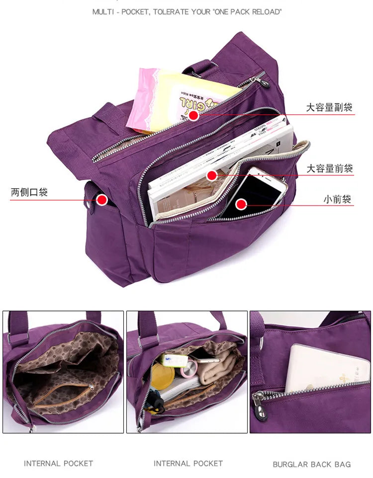 Canvas Handbag fashion Women's Shoulder Bag Leisure Messenger Bag light Crossbody Bags for Girls Ladies Bucket Bag High Quality