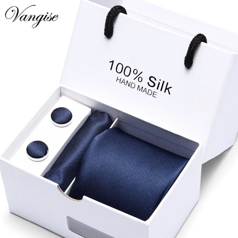 High Quality Silk Ties for Men 145cm Long Fashion Red Necktie 7.5cm Wide Formal Plaid Men's Tie  Drop Shipping