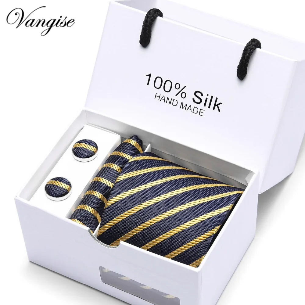 High Quality Silk Ties for Men 145cm Long Fashion Red Necktie 7.5cm Wide Formal Plaid Men's Tie  Drop Shipping