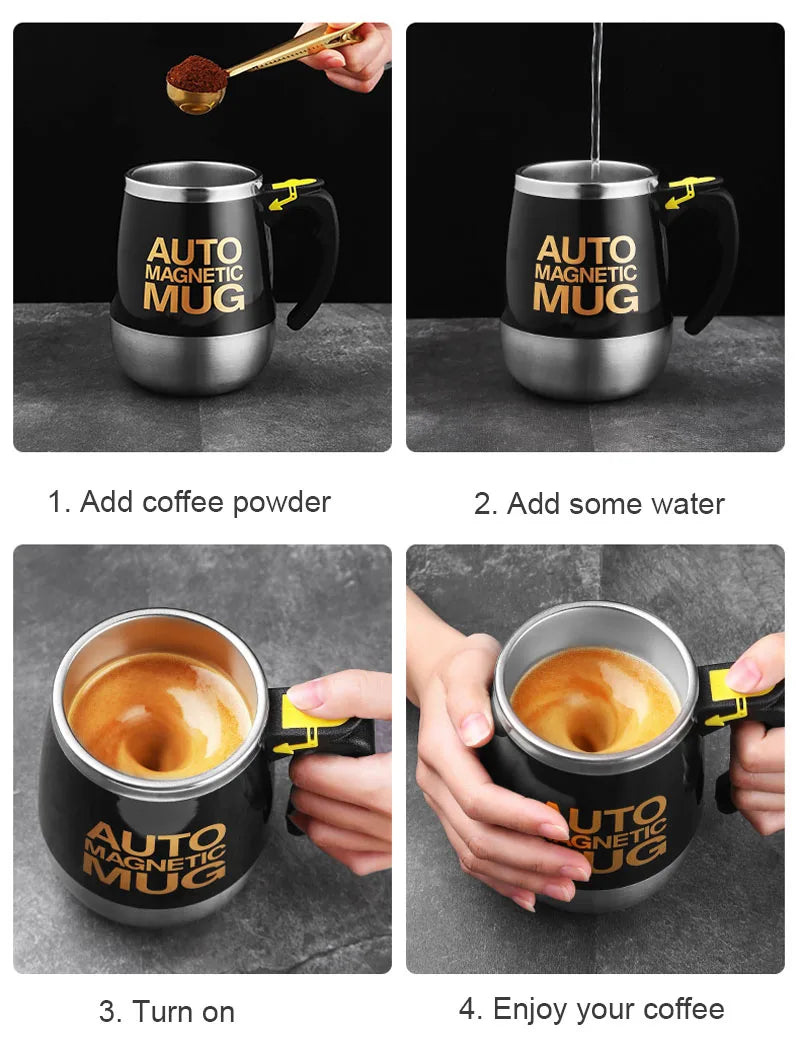 Electric Automatic Self Stirring Magnetic Mug Coffee Milk Mixing Cup Creative Electric Smart Mixer Water Bottle Birthday Gift