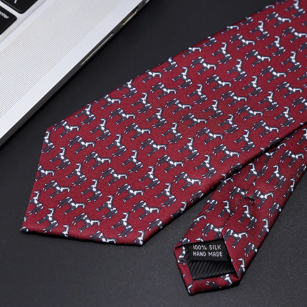 New men's fashion print tie Hand-made 8cm silk necktie Paisley floral geometric Neck Tie for business party wedding gift