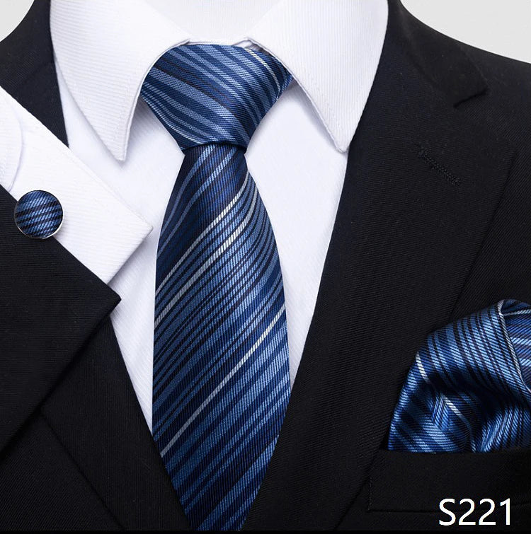 Tie For Men Blue Gold 65 Colors Sale Wedding Present Tie Pocket Squares Set Necktie Suit Accessories Fit Group Holiday Party