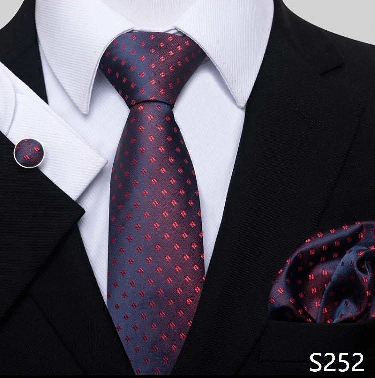 Tie For Men Blue Gold 65 Colors Sale Wedding Present Tie Pocket Squares Set Necktie Suit Accessories Fit Group Holiday Party