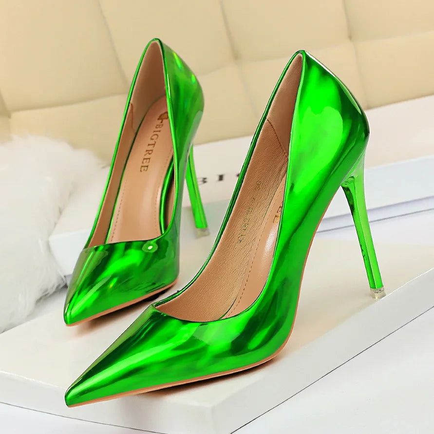1829-2 High Quality High Heels Shoes for Women Size 34-43 4 Inches Spike Heel Pointed Toe Ladies Heel Shoes Pumps Women Shoes
