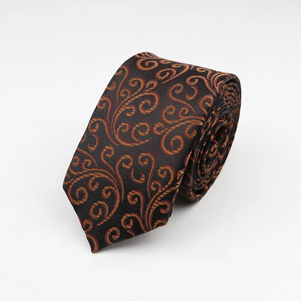 Tie For Men Classic Business Paisley Floral Stripe Plaid Dots 6cm Jacquard Necktie Accessories Daily Wear Cravat Wedding Dress