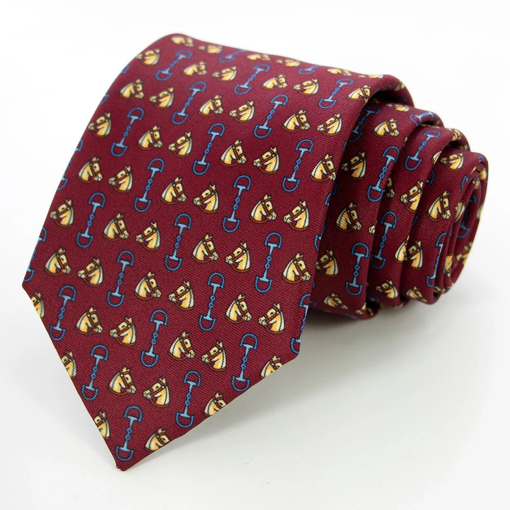 New men's fashion print tie Hand-made 8cm silk necktie Paisley floral geometric Neck Tie for business party wedding gift