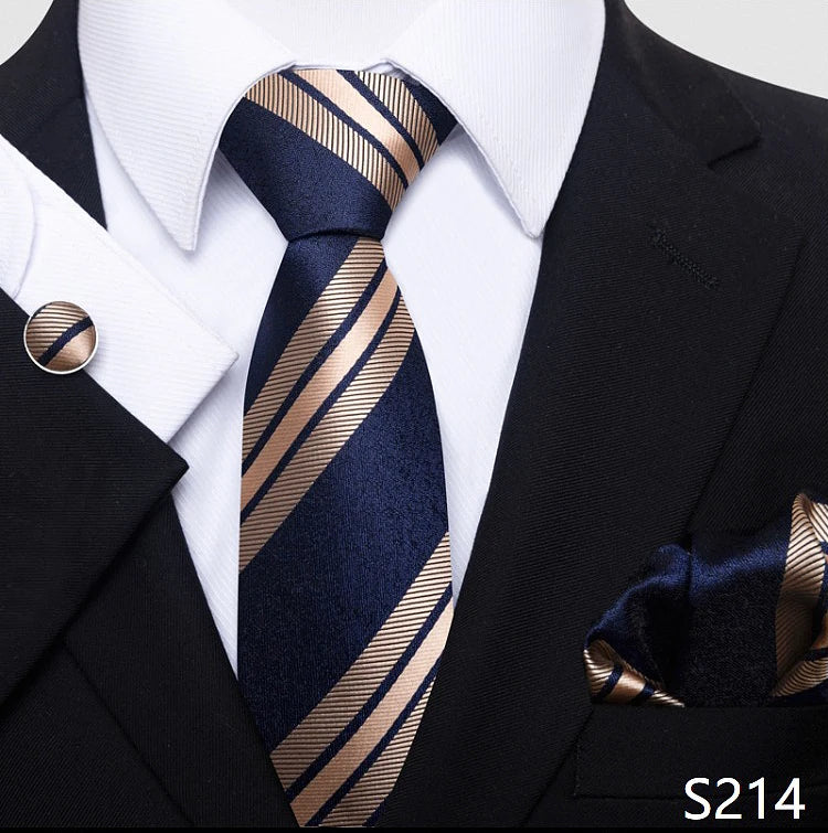 Tie For Men Blue Gold 65 Colors Sale Wedding Present Tie Pocket Squares Set Necktie Suit Accessories Fit Group Holiday Party