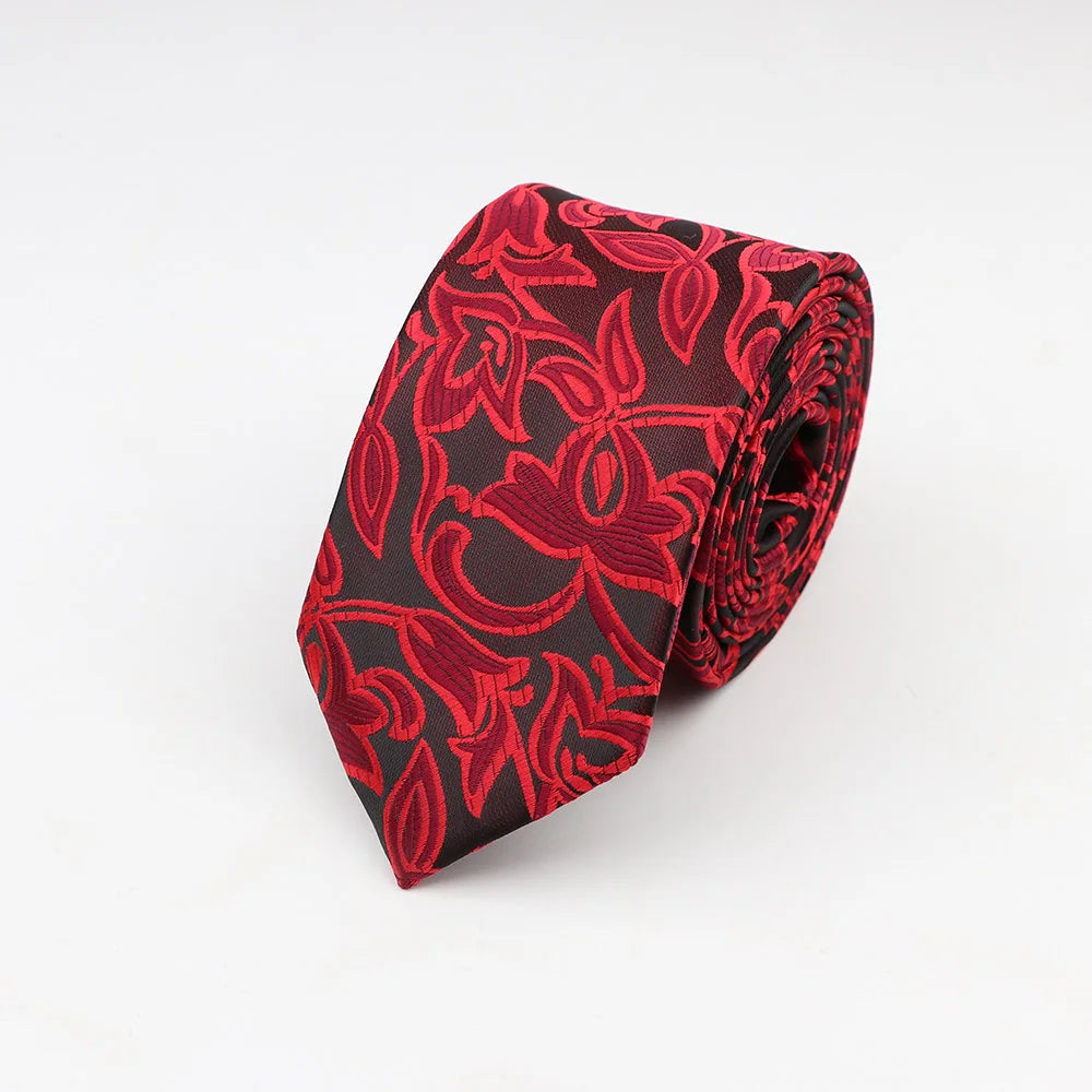 Tie For Men Classic Business Paisley Floral Stripe Plaid Dots 6cm Jacquard Necktie Accessories Daily Wear Cravat Wedding Dress
