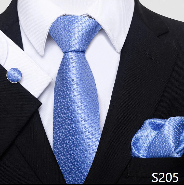 Tie For Men Blue Gold 65 Colors Sale Wedding Present Tie Pocket Squares Set Necktie Suit Accessories Fit Group Holiday Party