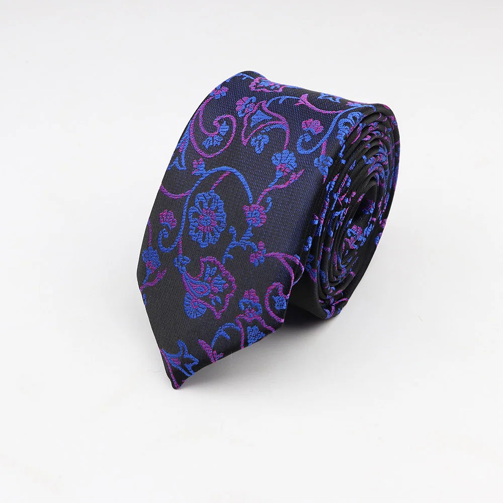 Tie For Men Classic Business Paisley Floral Stripe Plaid Dots 6cm Jacquard Necktie Accessories Daily Wear Cravat Wedding Dress