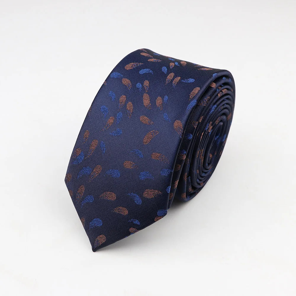 Tie For Men Classic Business Paisley Floral Stripe Plaid Dots 6cm Jacquard Necktie Accessories Daily Wear Cravat Wedding Dress