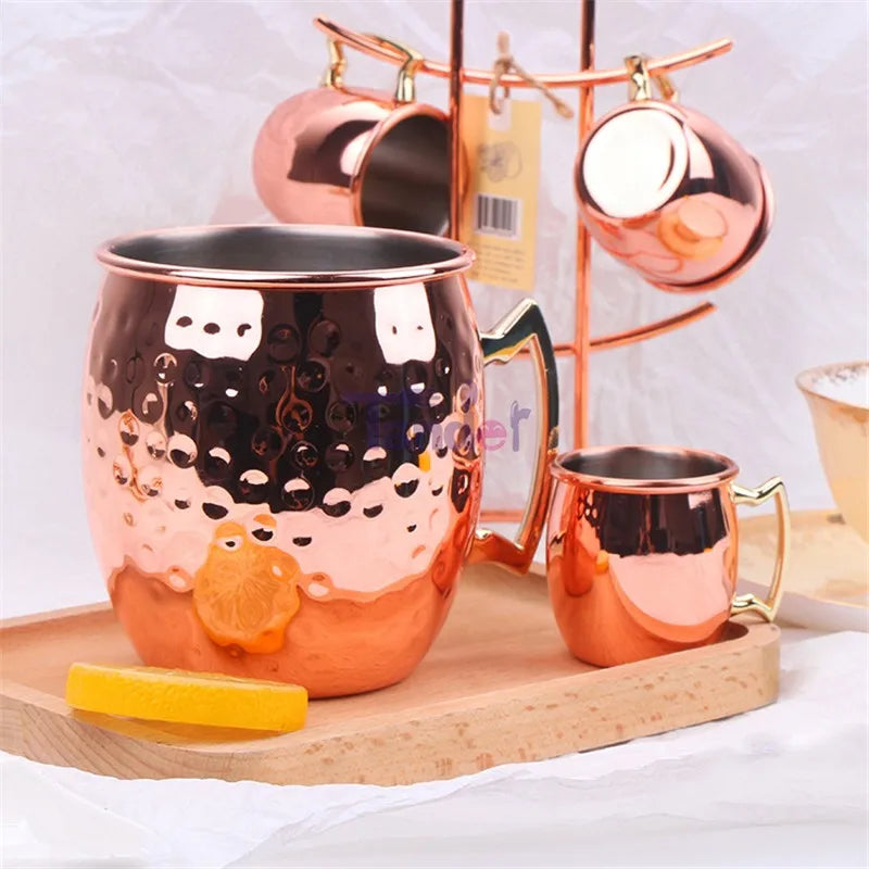 Copper Plated Moscow Mule Shot Glass Mug Mini 60ml Vodka Beer Wine Cup Cocktail Mugs Metal Canecas Travel Bar Drinkware Tools
