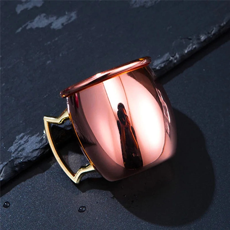 Copper Plated Moscow Mule Shot Glass Mug Mini 60ml Vodka Beer Wine Cup Cocktail Mugs Metal Canecas Travel Bar Drinkware Tools